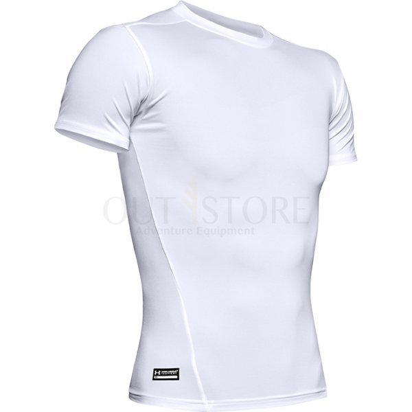 Under Armour Mens Tactical HeatGear Compression T-Shirt - White - L