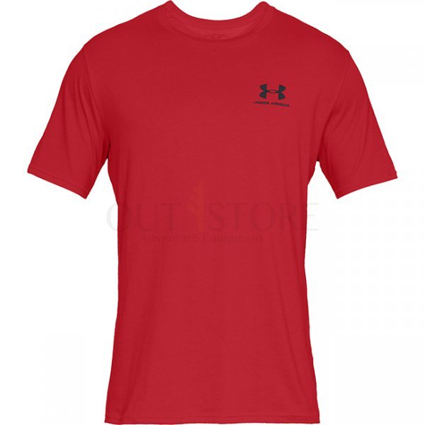 Under Armour Sportstyle Left Chest Short Sleeve Shirt - Red - 3XL