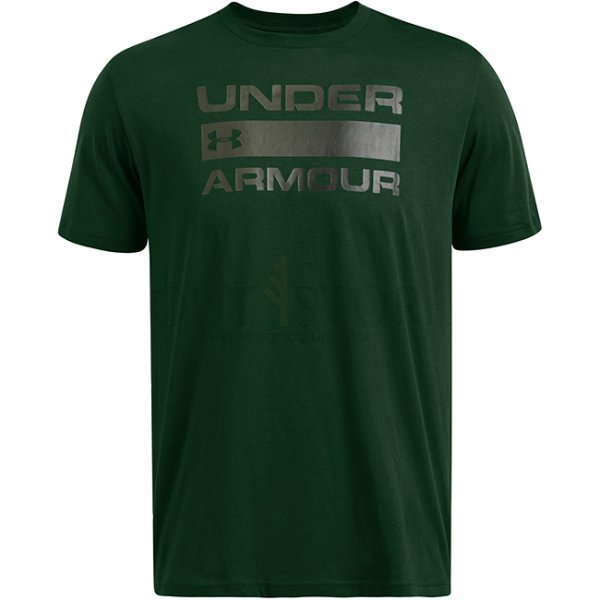 Under Armour Mens Team Issue Wordmark Short Sleeve - Forest Green / Baroque Green - XL