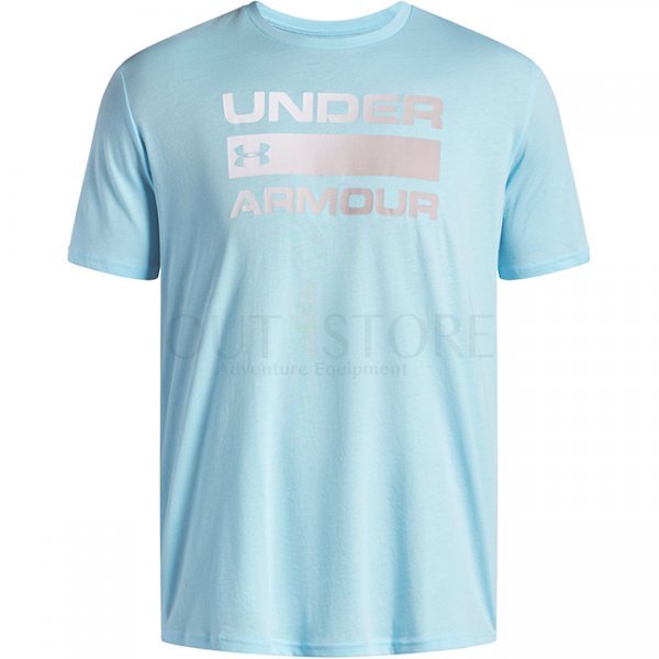 Under Armour Mens Team Issue Wordmark Short Sleeve - Stream / White - XL