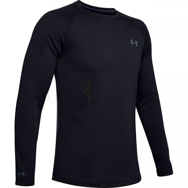 Under Armour Mens ColdGear Base 4.0 Crew - Black / Pitch Grey - 3XL