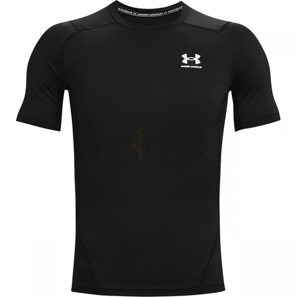 Under Armour Mens HeatGear Compression Short Sleeve - Black - XL