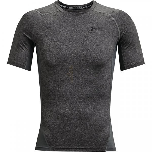 Under Armour Mens HeatGear Compression Short Sleeve - Carbon Heather - M