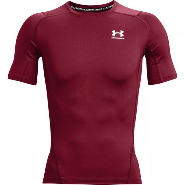 Under Armour Mens HeatGear Compression Short Sleeve - Cardinal - S