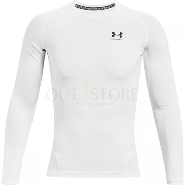 Under Armour Mens HeatGear Compression Long Sleeve - White - M