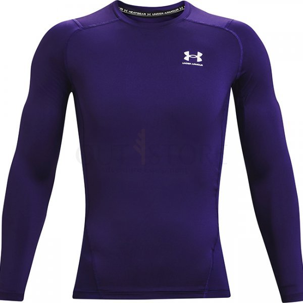 Under Armour Mens HeatGear Compression Long Sleeve - Purple - M