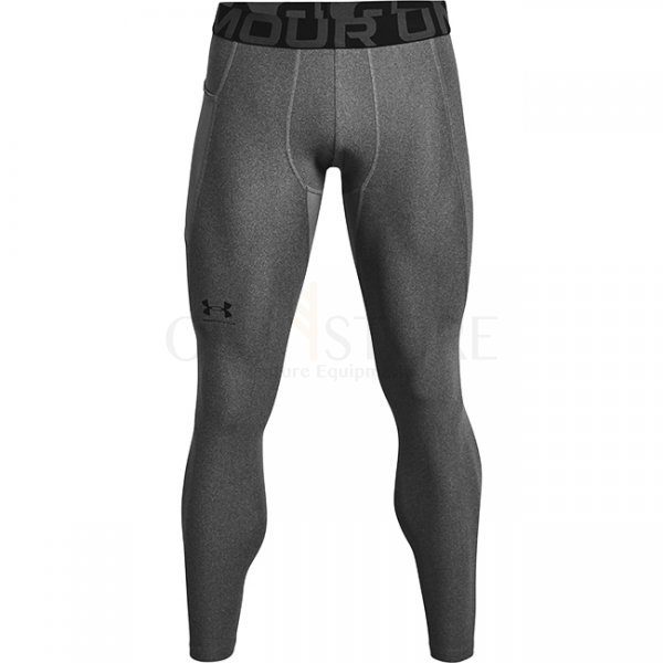 Under Armour Mens HeatGear Compression Leggings - Carbon Heather - XL