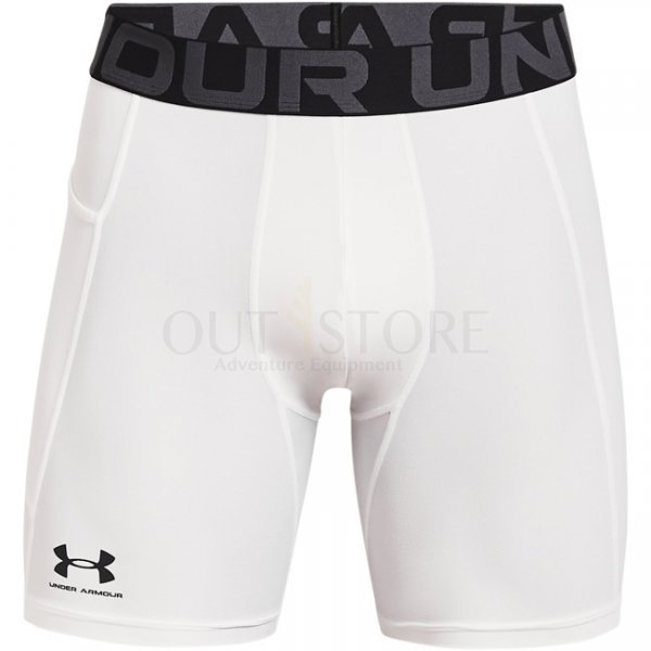Under Armour Mens HeatGear Compression Shorts - White - S