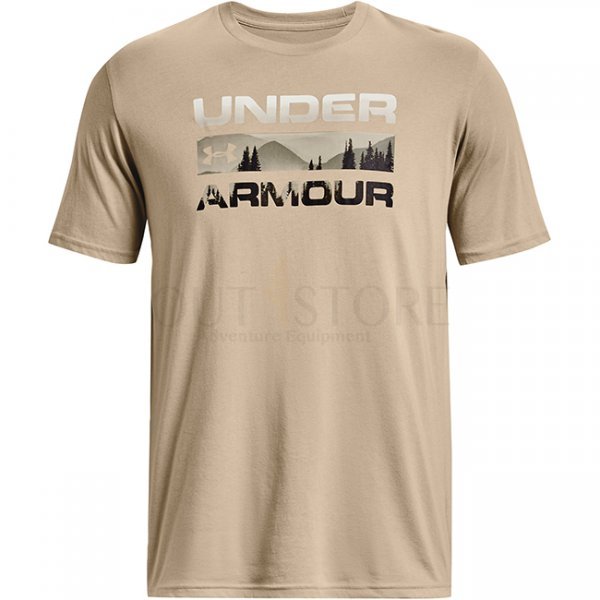 Under Armour Mens Stacked Logo Fill T-Shirt - City Khaki - 3XL