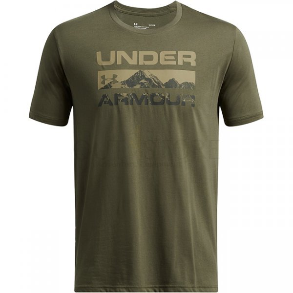Under Armour Mens Stacked Logo Fill T-Shirt - Marine OD Green / Baroque Green - M