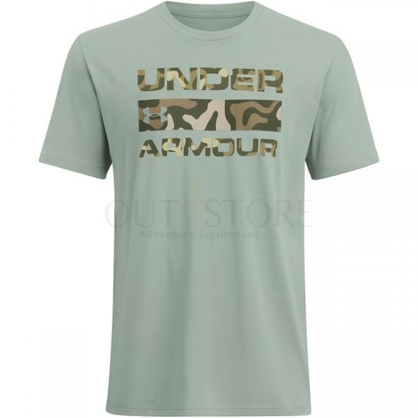 Under Armour Mens Stacked Logo Fill T-Shirt - Silica Green / Olive - L