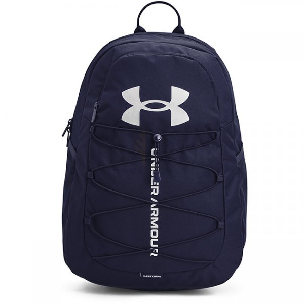 Under Armour Hustle Sport Backpack - Navy Blue / Navy Blue / Metallic Silver