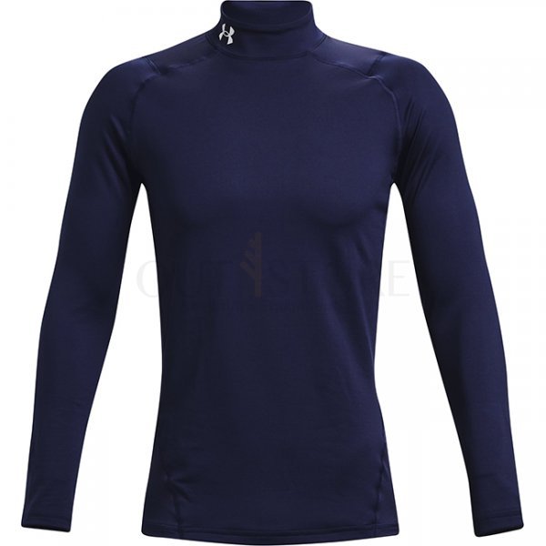 Under Armour Mens ColdGear Fitted Mock - Navy Blue - L