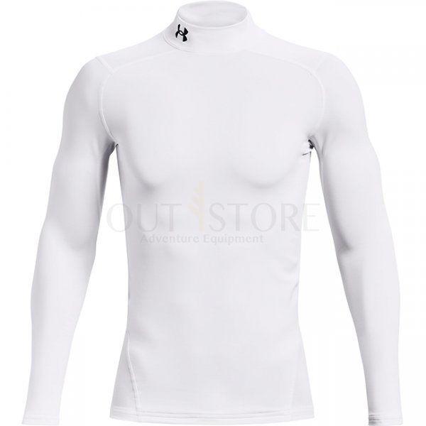 Under Armour Mens ColdGear Compression Mock - White - L