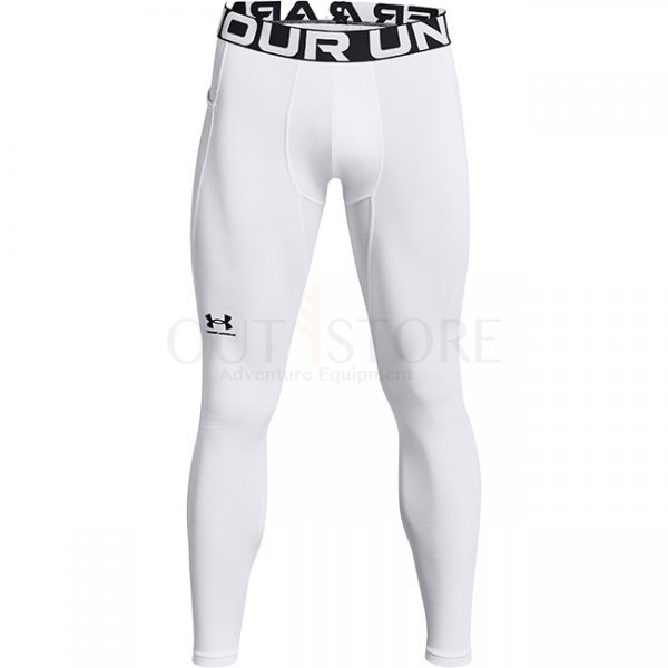 Under Armour Mens ColdGear Leggings - White - 2XL