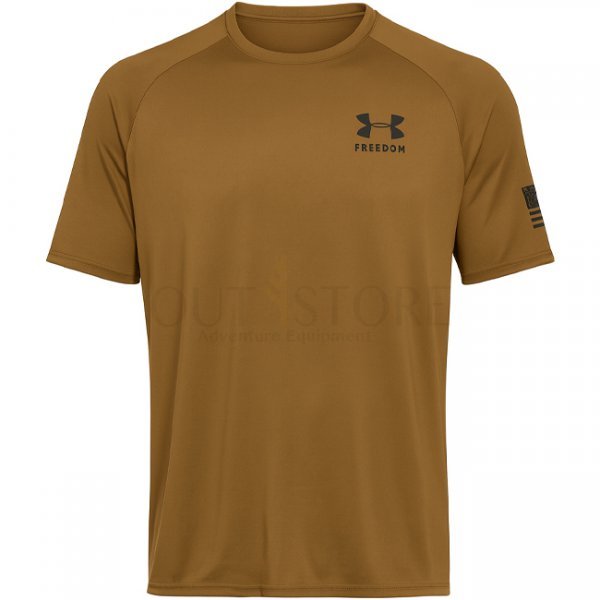 Under Armour Mens Tech Freedom Short Sleeve T-Shirt - Coyote - L