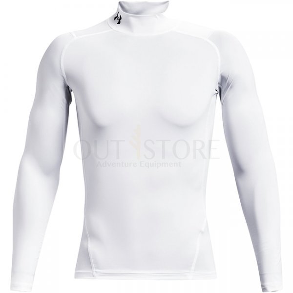 Under Armour Mens HeatGear Mock Long Sleeve - White - XL