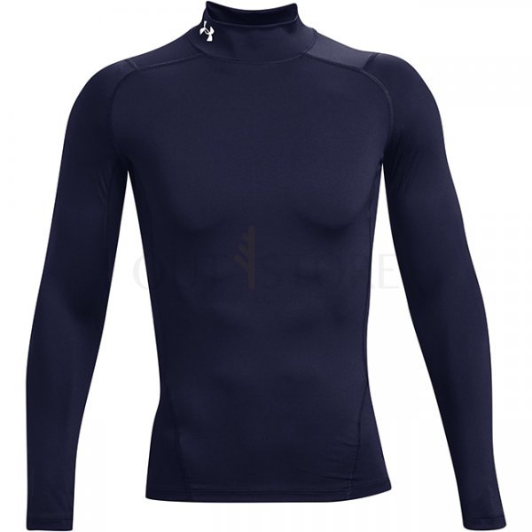 Under Armour Mens HeatGear Mock Long Sleeve - Navy Blue - XL