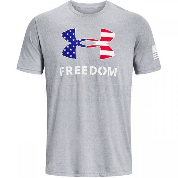 Under Armour Freedom Logo T-Shirt - Steel Light Heather - M