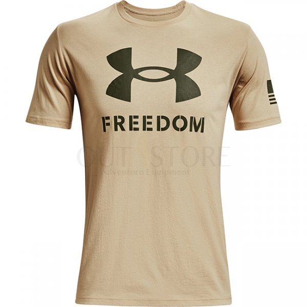 Under Armour Freedom Logo T-Shirt - Desert Sand - L