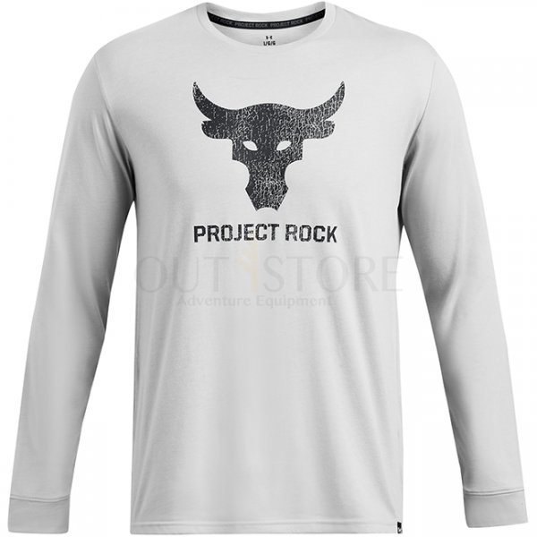 Under Armour Mens Project Rock Brahma Bull Shirt - Mod Grey / Medium Heather / Black - 3XL