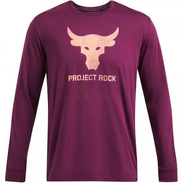 Under Armour Mens Project Rock Brahma Bull Shirt - Purple Gemini / Flare Orange - XL