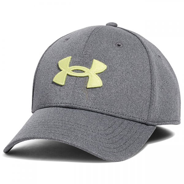 Under Armour Mens Blitzing Low Stretch Fit Cap - Castlerock / Sonic Yellow - M/L