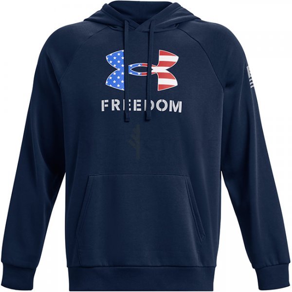 Under Armour Freedom Rival Fleece Big Flag Logo Hoodie - Academy - M