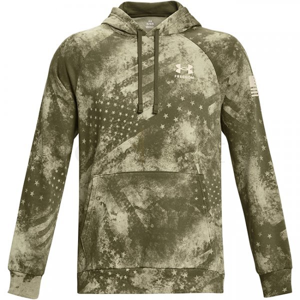 Under Armour Freedom Rival Fleece Amp Hoodie - Marine OD Green - M