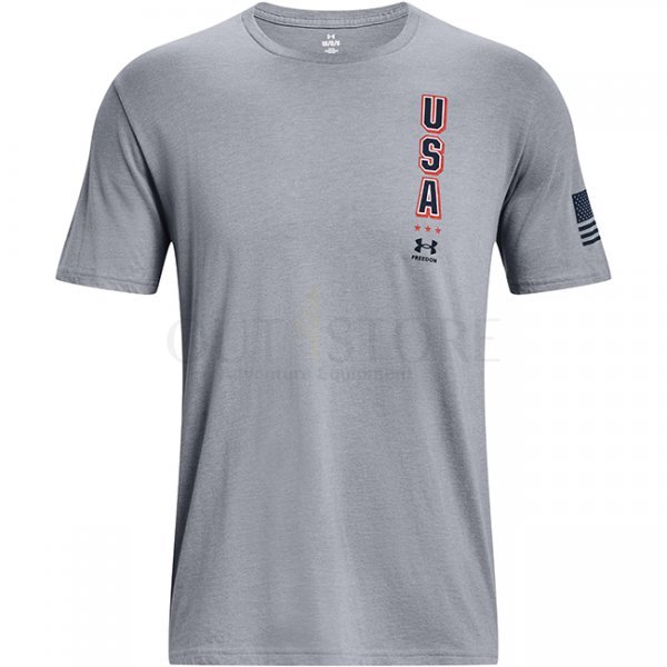Under Armour Freedom Eagle T-Shirt - Steel Medium Heather - M