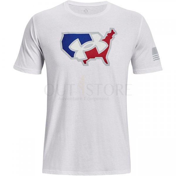 Under Armour Freedom Big Flag Logo Lockup T-Shirt - White - 2XL