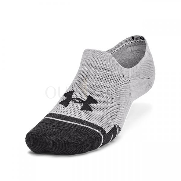 Under Armour Performance Tech 3-Pack Ultra Low Socks - Mod Grey / White / Jet Grey - M