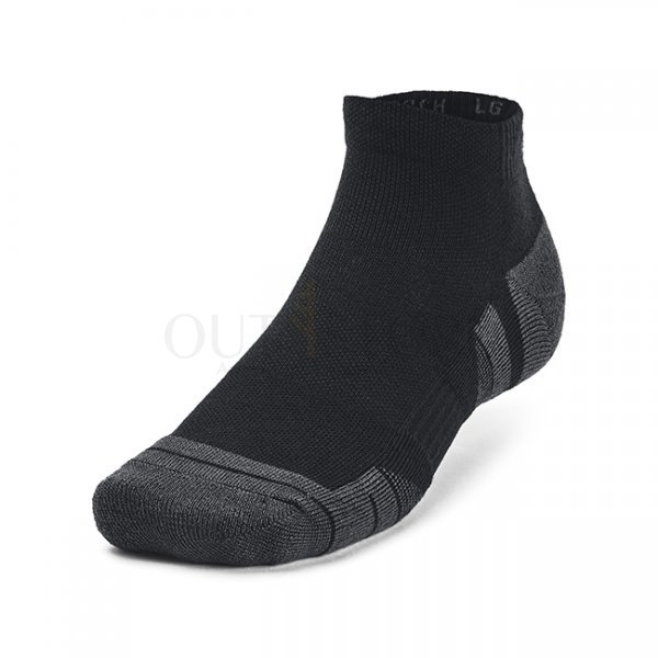 Under Armour Performance Tech 3-Pack Low Cut Socks - Black / Jet Grey - M