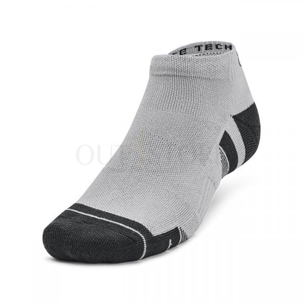 Under Armour Performance Tech 3-Pack Low Cut Socks - Mod Grey / White / Jet Grey - L