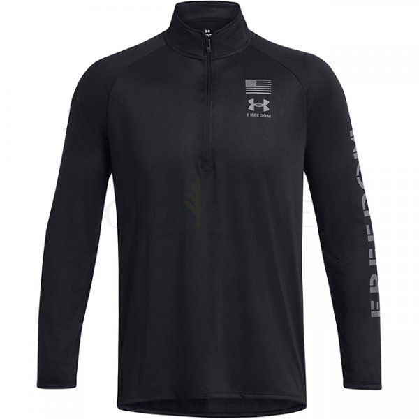 Under Armour Freedom Tech 1/2 Zip - Black / Pitch Grey - M