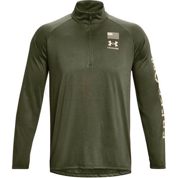 Under Armour Freedom Tech 1/2 Zip - Marine OD Green - S