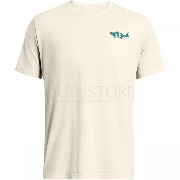Under Armour Mens Walleye Short Sleeve - Summit White / Coastal Teal - S