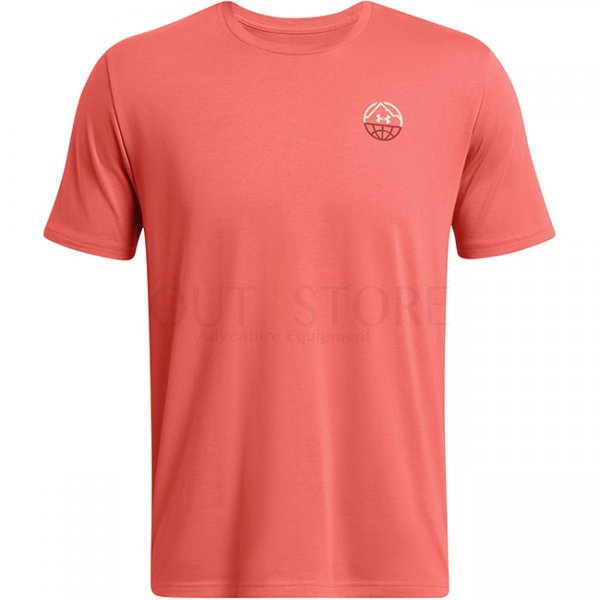 Under Armour Mens Outdoor Cube Short Sleeve - Coho / Summit White - XL