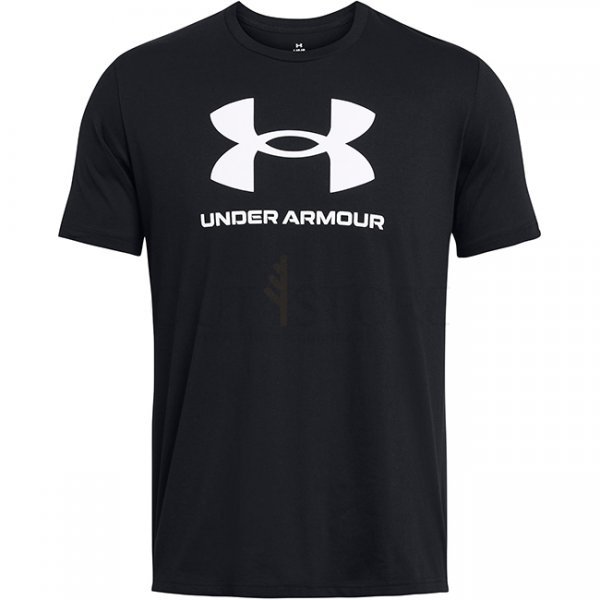 Under Armour Mens Sportstyle Logo Short Sleeve - Black / White - L