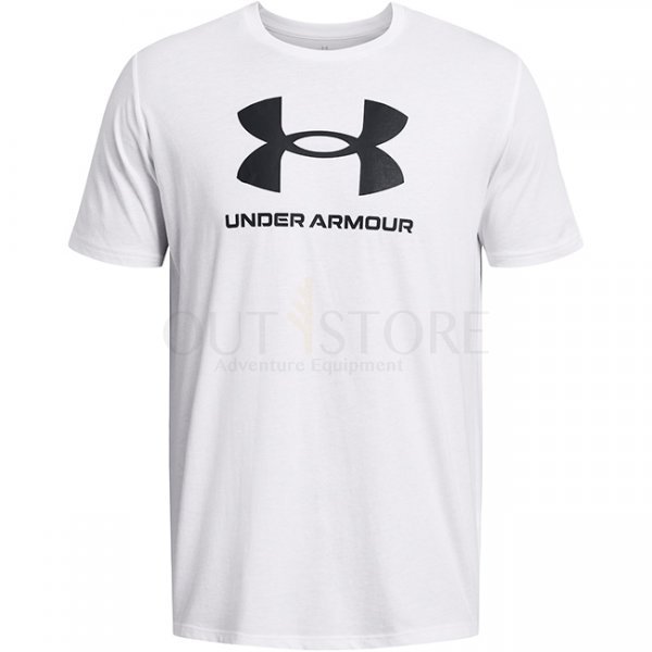 Under Armour Mens Sportstyle Logo Short Sleeve - White / Black - S