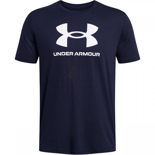 Under Armour Mens Sportstyle Logo Short Sleeve - Academy / White - 3XL