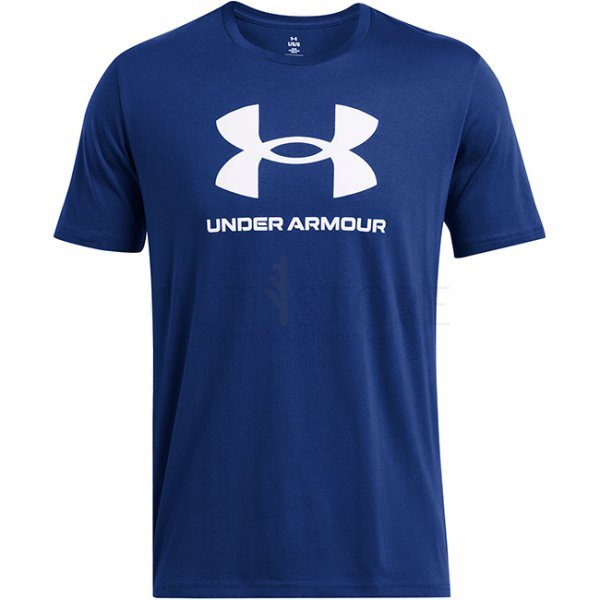 Under Armour Mens Sportstyle Logo Short Sleeve - Tech Blue / White - L