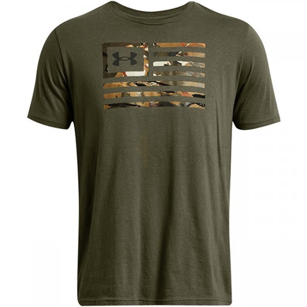 Under Armour Mens Freedom Flag Printed T-Shirt - Marine OD Green - 2XL