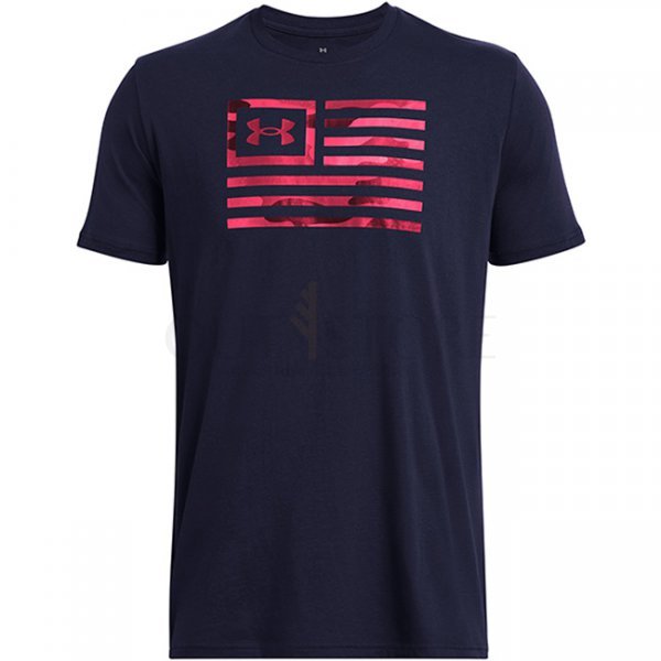 Under Armour Mens Freedom Flag Printed T-Shirt - Navy Blue - S