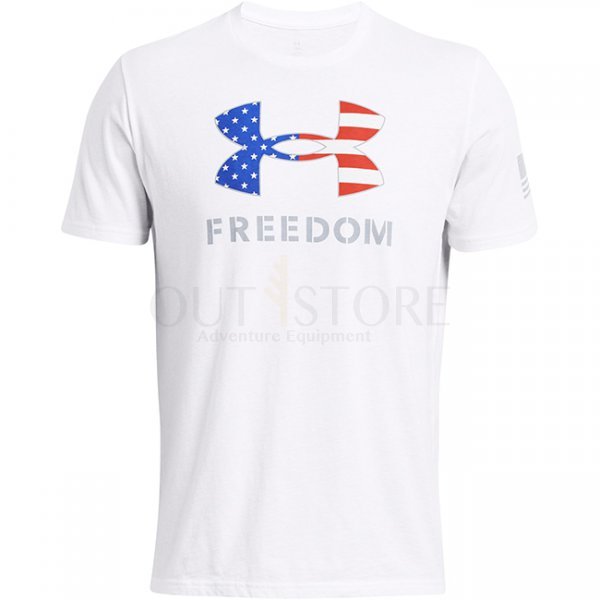 Under Armour Mens Freedom Logo T-Shirt - White / Steel - L