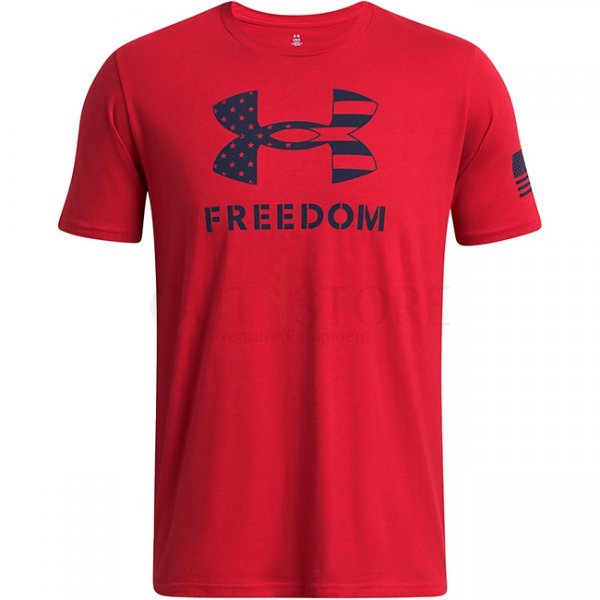 Under Armour Mens Freedom Logo T-Shirt - Red - M