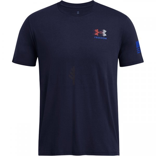 Under Armour Mens Freedom Spine T-Shirt - Navy Blue - S