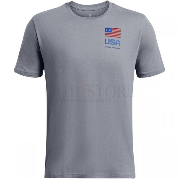 Under Armour Mens Freedom Amp Chest T-Shirt - Royal - L