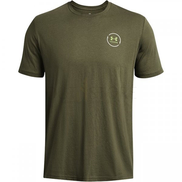 Under Armour Mens Freedom Bass Short Sleeve T-Shirt - Marine OD Green - 3XL