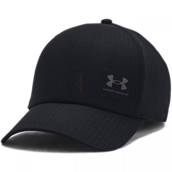 Under Armour Mens ArmourVent Stretch Fit Cap - Black / Grey - S/M